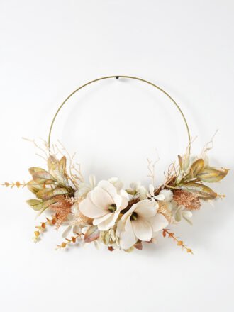 Artificial Flower 60*13*43CM FLOWERS on wire ring silk flowers GS-15421042 WREATH 3,000+ sqm showroom with thousands of artificial flowers, plants & trees ready for global sourcing.