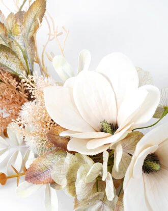 Artificial Flower 50*13*43CM FLOWERS on wire ring silk flowers GS-15421041-W1 WREATH YeahFlower is one of Chinese leading OEM manufacturers and exporters , supplying the silk flowers, wholesale artificial trees