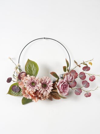 Artificial Plant 43*43cm leaf wreath GS-45021002 WREATH 3,000+ sqm showroom with thousands of artificial flowers, plants & trees ready for global sourcing.