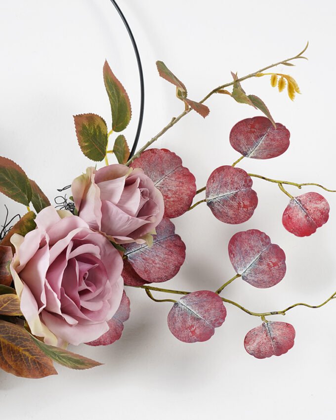 Artificial Flower 60*13*43CM FLOWERS on wire ring silk flowers GS-15421042 WREATH YeahFlower is one of Chinese leading OEM manufacturers and exporters , supplying the silk flowers, wholesale artificial trees