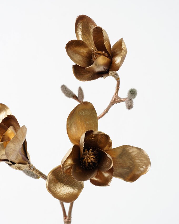 Artificial Flower 18*65cm Mangnolia spray*3 Faux flowers GS-15421029 Christmas Item YeahFlower is one of Chinese leading OEM manufacturers and exporters , supplying the silk flowers, wholesale artificial trees