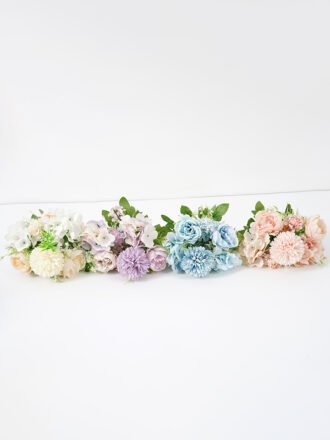 Artificial Flower 15*30CM Rose&mum ball&hydrangea bush silk flowers GS-64321001 Flowers Bush 3,000+ sqm showroom with thousands of artificial flowers, plants & trees ready for global sourcing.