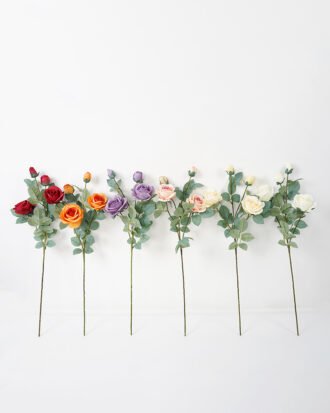 Artificial Flower 17*66CM Rose spray*4 silk flowers GS-26221003 Single Flowers YeahFlower is one of Chinese leading OEM manufacturers and exporters , supplying the silk flowers, wholesale artificial trees