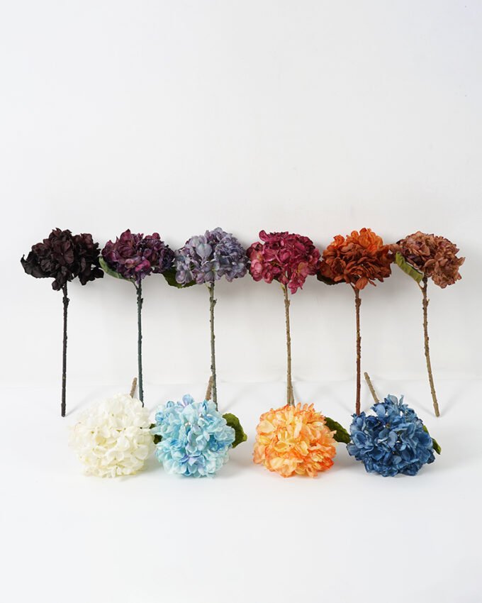 Artificial Flower 14*37CM Singel Hydrangea silk flowers GS-64521002-O2 Flowers Bush YeahFlower is one of Chinese leading OEM manufacturers and exporters , supplying the silk flowers, wholesale artificial trees