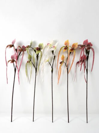 Artificial Flower 15*78CM Singel Orchid silk flowers GS-64721003-R1 Single Flowers 3,000+ sqm showroom with thousands of artificial flowers, plants & trees ready for global sourcing.
