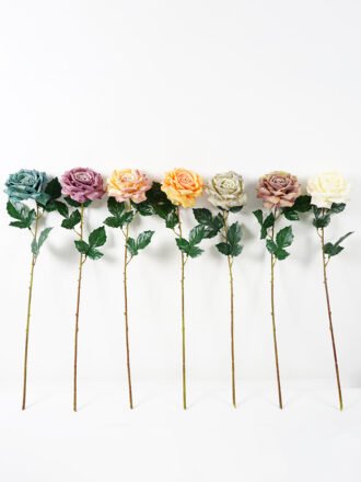 Artificial Flower 13*68CM Singel ROSE fake flowers GS-64721007 Single Flowers 3,000+ sqm showroom with thousands of artificial flowers, plants & trees ready for global sourcing.