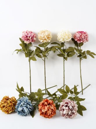 Artificial Flower 15*68CM Singel peony Faux flowers GS-06021001-P2 Single Flowers 3,000+ sqm showroom with thousands of artificial flowers, plants & trees ready for global sourcing.