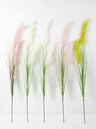 Artificial Grass 26*120CM Reed spray*3 silk flowers GS-45721025 Single Flowers 3,000+ sqm showroom with thousands of artificial flowers, plants & trees ready for global sourcing.