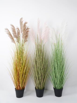 Artificial Grass 50*50*123CM Reeds*5 in pp pot fake plant GS-45721021 Potted Flowers&Plants 3,000+ sqm showroom with thousands of artificial flowers, plants & trees ready for global sourcing.