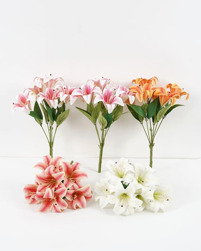 Artificial Flower 30*45 CM Lily bush *6 GS-05521044 Bouquet YeahFlower is one of Chinese leading OEM manufacturers and exporters , supplying the silk flowers, wholesale artificial trees