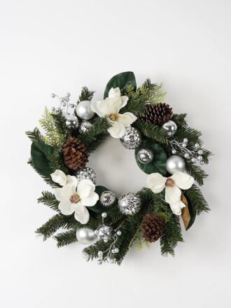 Artificial Plant pine wreath GS-54021063 Christmas Item YeahFlower is one of Chinese leading OEM manufacturers and exporters , supplying the silk flowers, wholesale artificial trees
