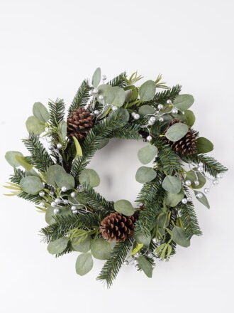Artificial Flower 13*55cm Christmas wreath GS-30421009 Christmas Item 3,000+ sqm showroom with thousands of artificial flowers, plants & trees ready for global sourcing.