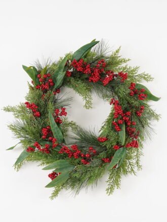 Artificial Flower 11*50cm Christmas wreath GS-30421014 WREATH 3,000+ sqm showroom with thousands of artificial flowers, plants & trees ready for global sourcing.