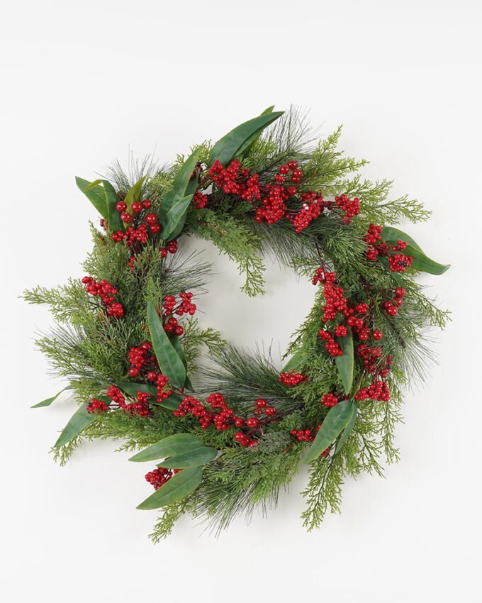 Artificial Flower 10*60cm Christmas wreath GS-30421013 Christmas Item 3,000+ sqm showroom with thousands of artificial flowers, plants & trees ready for global sourcing.