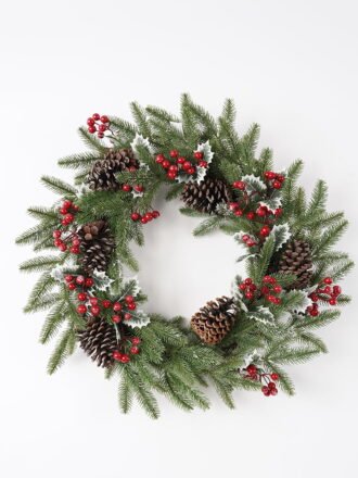 Artificial Flower 13*58cm Christmas wreath GS-30421017 Christmas Item 3,000+ sqm showroom with thousands of artificial flowers, plants & trees ready for global sourcing.