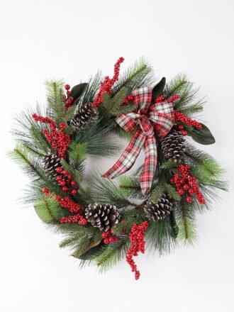 Artificial Plant 60*11cm Eucalyptus Wreath GS-05521167 WREATH 3,000+ sqm showroom with thousands of artificial flowers, plants & trees ready for global sourcing.