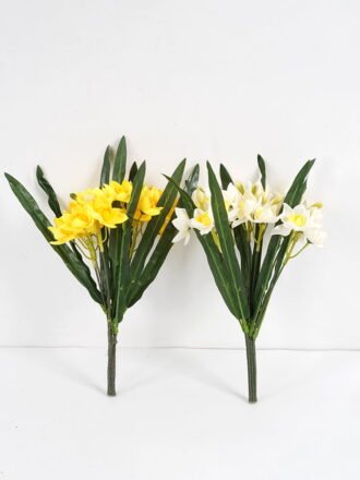 Artificial Flower 15*37CM Daffodil bush*2 GS-65121002 Flowers Bush 3,000+ sqm showroom with thousands of artificial flowers, plants & trees ready for global sourcing.