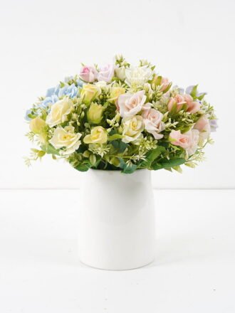 Artificial Flower 18*31cm Little Rose Bush*5 GS-29921014-Y1 Flowers Bush 3,000+ sqm showroom with thousands of artificial flowers, plants & trees ready for global sourcing.