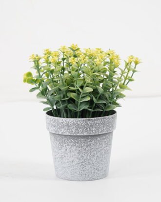 Artificial Flower 12*15CM Mini flower in PE pot GS-05521063-Y1 Potted Flowers&Plants YeahFlower is one of Chinese leading OEM manufacturers and exporters , supplying the silk flowers, wholesale artificial trees