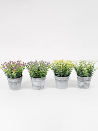 Artificial Flower 12*15CM Mini flower in PE pot GS-05521063-Y1 Potted Flowers&Plants 3,000+ sqm showroom with thousands of artificial flowers, plants & trees ready for global sourcing.