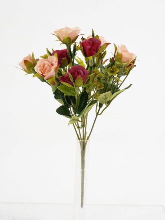 Artificial Flower 13*28cm Rose Bush*5 GS-29921028-P2 Flowers Bush 3,000+ sqm showroom with thousands of artificial flowers, plants & trees ready for global sourcing.