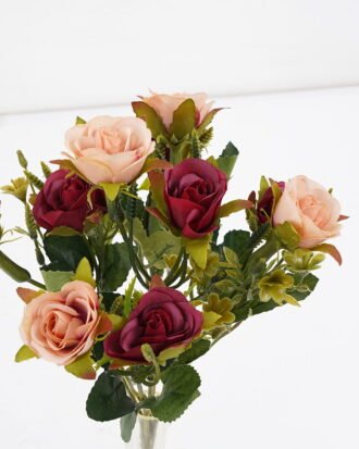 Artificial Flower 13*28cm Rose Bush*5 GS-29921028-R1 Flowers Bush YeahFlower is one of Chinese leading OEM manufacturers and exporters , supplying the silk flowers, wholesale artificial trees