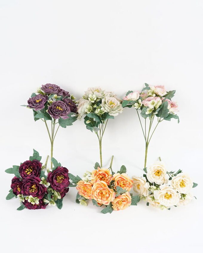 Artificial Flower 19*30cm Rose Bush*6 GS-29921020-B1 Flowers Bush 3,000+ sqm showroom with thousands of artificial flowers, plants & trees ready for global sourcing.
