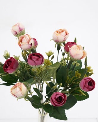 Artificial Flower 16*30cm camellia Bush*6 GS-29921033-R1 Flowers Bush YeahFlower is one of Chinese leading OEM manufacturers and exporters , supplying the silk flowers, wholesale artificial trees