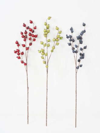 Artificial Flower 15*68cm wild fruit Spray*3 GS-51621018 Single Flowers 3,000+ sqm showroom with thousands of artificial flowers, plants & trees ready for global sourcing.