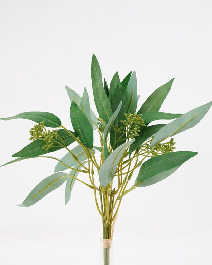 Artificial Plant 28*39cm Eucalyptus leaves with fruit spray*6 GS-26221075 Leaves&Sprays&Foliages YeahFlower is one of Chinese leading OEM manufacturers and exporters , supplying the silk flowers, wholesale artificial trees