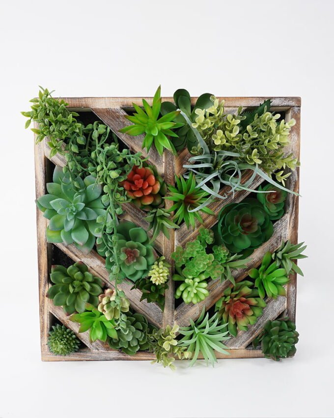 Artificial succulent desert plant in Wood planter GS-51721069 Artificial succulent 30*10*30cm desert plant in Wood planter GS-51721069 Succulent YeahFlower is one of Chinese leading OEM manufacturers and exporters , supplying the silk flowers, wholesale artificial trees