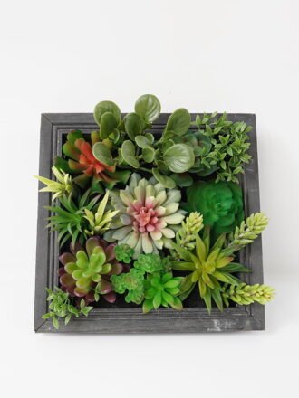 Artificial succulent 30*15*30CM desert plant in Wood planter GS-51721073 Succulent 3,000+ sqm showroom with thousands of artificial flowers, plants & trees ready for global sourcing.
