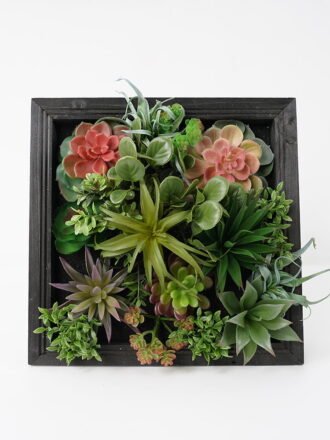 Artificial succulent 25*11*25CM desert plant in Wood planter GS-51721072 Succulent 3,000+ sqm showroom with thousands of artificial flowers, plants & trees ready for global sourcing.