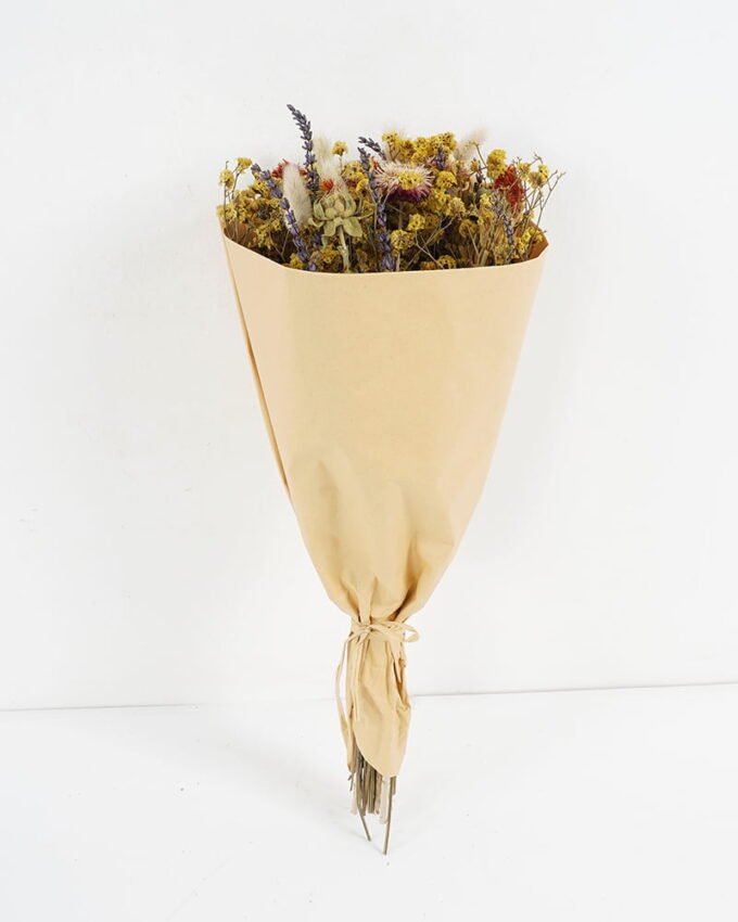 Dried Flowers 20*12*50CM Dried natural items bouquet with paper wrapped(60g/bouquet, H:50CM) GS-56621085 Bouquet YeahFlower is one of Chinese leading OEM manufacturers and exporters , supplying the silk flowers, wholesale artificial trees