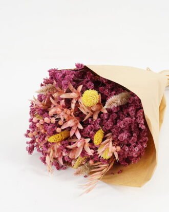 Dried Flowers 20*12*50CM Dried natural items bouquet with paper wrapped(60g/bouquet, H:50CM) GS-56621087 Bouquet YeahFlower is one of Chinese leading OEM manufacturers and exporters , supplying the silk flowers, wholesale artificial trees