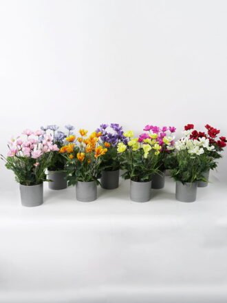 Artificial Flower 35*35*45cm corn poppy in melamine pot GS-26221078 Potted Flowers&Plants 3,000+ sqm showroom with thousands of artificial flowers, plants & trees ready for global sourcing.