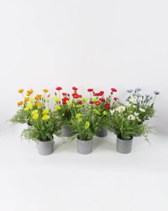 Artificial Flower 35*35*45cm corn poppy in melamine pot GS-26221078 Potted Flowers&Plants YeahFlower is one of Chinese leading OEM manufacturers and exporters , supplying the silk flowers, wholesale artificial trees