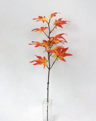 Artificial Plant 64cm Maple leaf single  stem(S) GS-65721003-O2 Leaves&Sprays&Foliages YeahFlower is one of Chinese leading OEM manufacturers and exporters , supplying the silk flowers, wholesale artificial trees