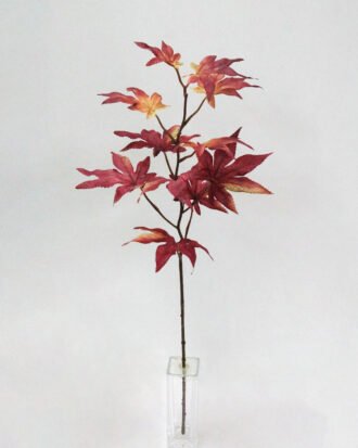 Artificial Plant 64cm Maple leaf single  stem(S) GS-65721003-R1 Leaves&Sprays&Foliages YeahFlower is one of Chinese leading OEM manufacturers and exporters , supplying the silk flowers, wholesale artificial trees