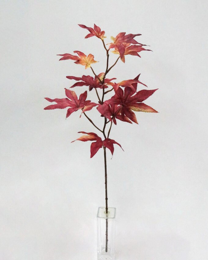 Artificial Plant 64cm Maple leaf single  stem(S) GS-65721003-R1 Leaves&Sprays&Foliages YeahFlower is one of Chinese leading OEM manufacturers and exporters , supplying the silk flowers, wholesale artificial trees