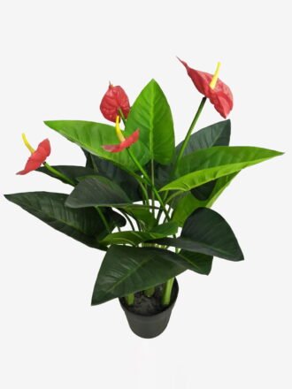 Artificial Tree 120cm Anthurium*3 in pp pot(27Leaves) GS-65821002 Tree&Plant 3,000+ sqm showroom with thousands of artificial flowers, plants & trees ready for global sourcing.