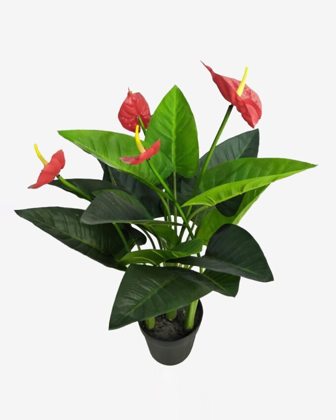 Artificial Tree 70cm Anthurium*4 in pp pot(18Leaves) GS-65821003 Tree&Plant YeahFlower is one of Chinese leading OEM manufacturers and exporters , supplying the silk flowers, wholesale artificial trees