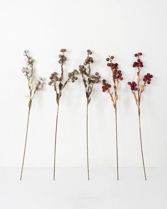 Artificial Branch fruit Fired Berry 3 GS-30021001 Artificial Branch fruit 18*87cm Fired Berry*3 GS-30021001 Single Flowers YeahFlower is one of Chinese leading OEM manufacturers and exporters , supplying the silk flowers, wholesale artificial trees