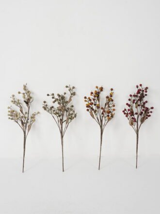 Artificial Flower 20*44cm powdered Mini soft-touch gypso bush*5 GS-26221103-Y1 Flowers Bush 3,000+ sqm showroom with thousands of artificial flowers, plants & trees ready for global sourcing.