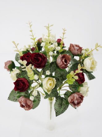 Artificial Flower 18*29cm Camellia Bush*6 GS-64121009-R1 Flowers Bush 3,000+ sqm showroom with thousands of artificial flowers, plants & trees ready for global sourcing.