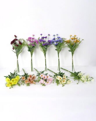 Artificial Flower 22*52cm Mini sweet Daisy Bouquet*4 GS-26221106 Bouquet YeahFlower is one of Chinese leading OEM manufacturers and exporters , supplying the silk flowers, wholesale artificial trees