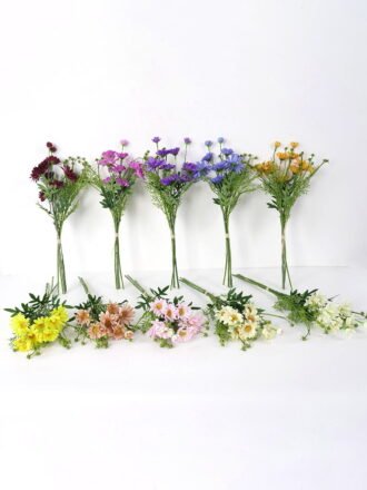 Artificial Flower 22*52cm Mini sweet Daisy Bouquet*4 GS-26221106-B1 Bouquet 3,000+ sqm showroom with thousands of artificial flowers, plants & trees ready for global sourcing.