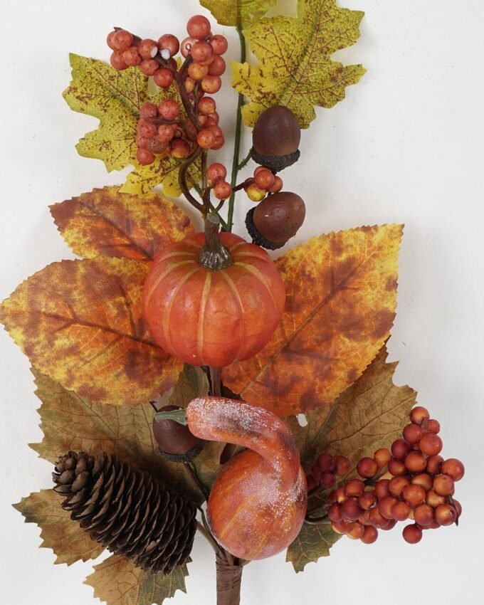 Artificial Flower 20*60cm Mixed pumpkin & berries stem GS-13621004 Single Flowers YeahFlower is one of Chinese leading OEM manufacturers and exporters , supplying the silk flowers, wholesale artificial trees