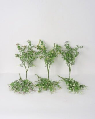 Artificial Flower 20*44cm powdered Mini soft-touch gypso bush*5 GS-26221103 Flowers Bush YeahFlower is one of Chinese leading OEM manufacturers and exporters , supplying the silk flowers, wholesale artificial trees