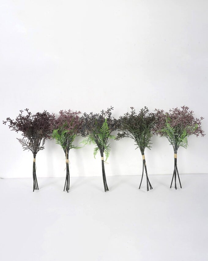 Artificial Flower 25*39cm powdered berries Bouquet*5 GS-26221095 Bouquet 3,000+ sqm showroom with thousands of artificial flowers, plants & trees ready for global sourcing.